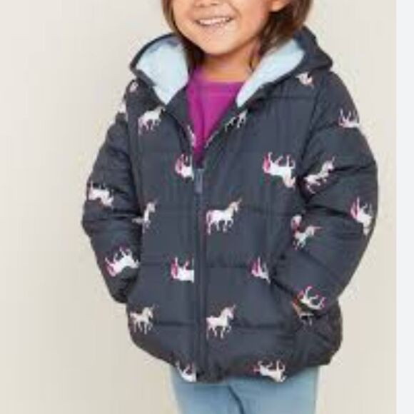 Old Navy Hooded Frost-Free Puffer Jacket for Toddler Girls size 18-24M - Picture 3 of 12